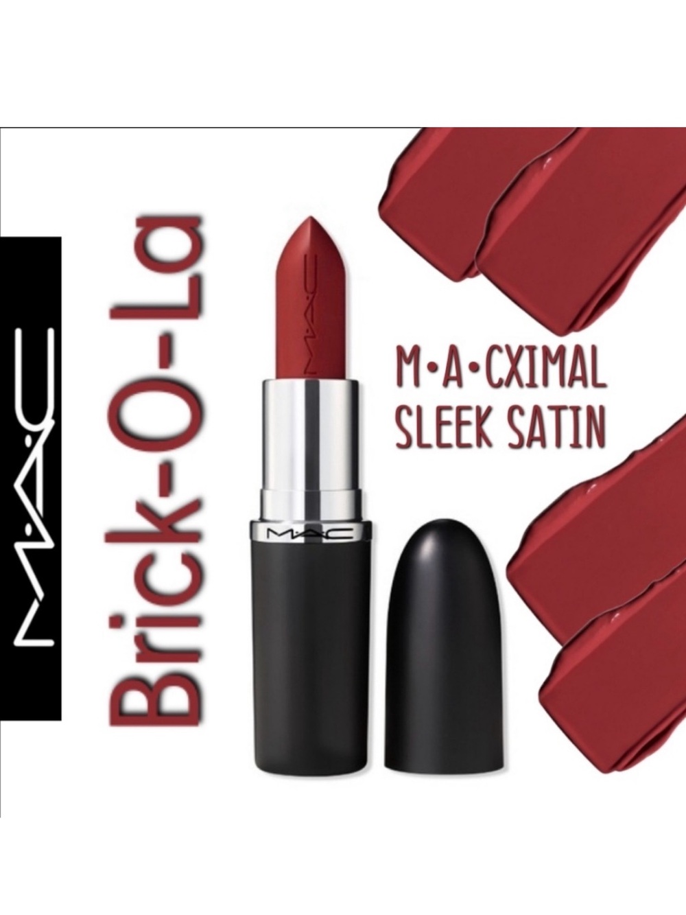 M•A•CXIMAL Sleek Satin Lipstick Brick-O-La Dusty Rose Brand New Authentic